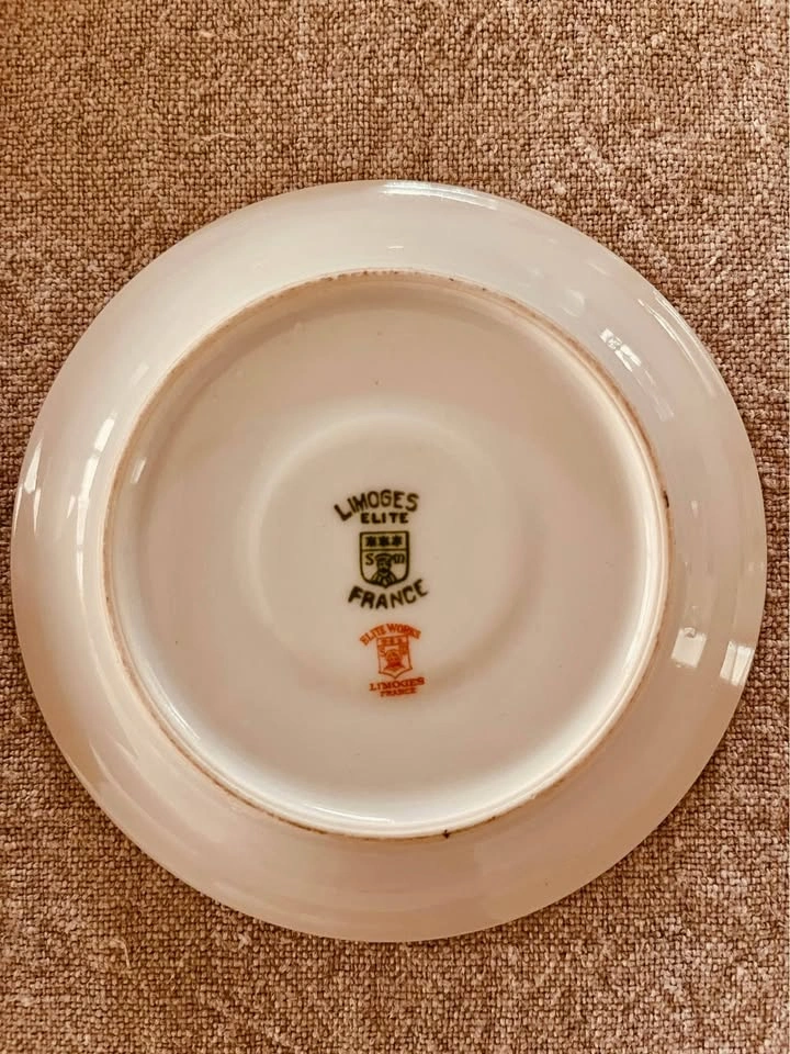 Antique Elite Works Limoges Demitasse Saucers - Set of 4 - photo 3