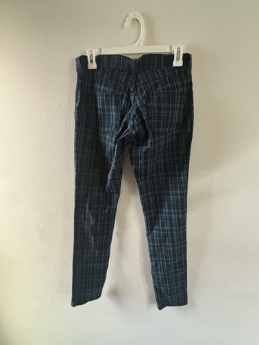 Levi's Women's Blue/Green Plaid Skinny Jeans Dark Wash Stretch - photo 3