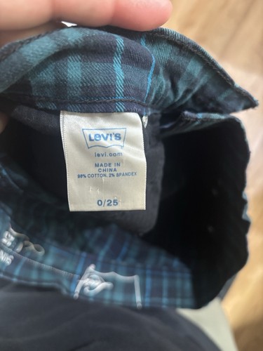 Levi's Women's Blue/Green Plaid Skinny Jeans Dark Wash Stretch - photo 5