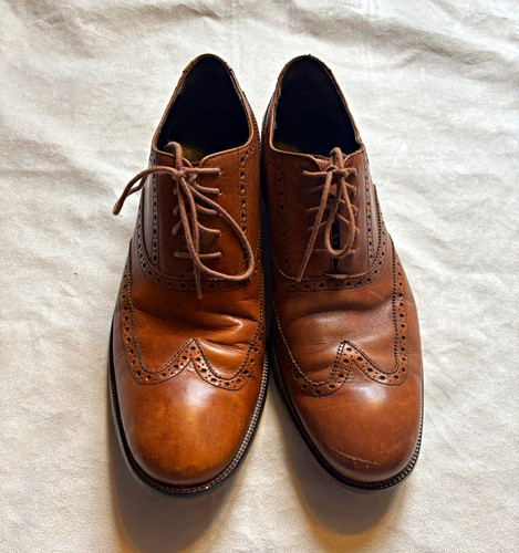 Cole Haan Men’s Brown Leather Wingtip Brogue Oxford Dress Shoes