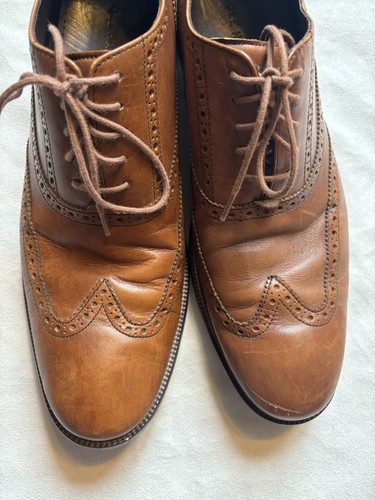 Cole Haan Men’s Brown Leather Wingtip Brogue Oxford Dress Shoes - photo 3