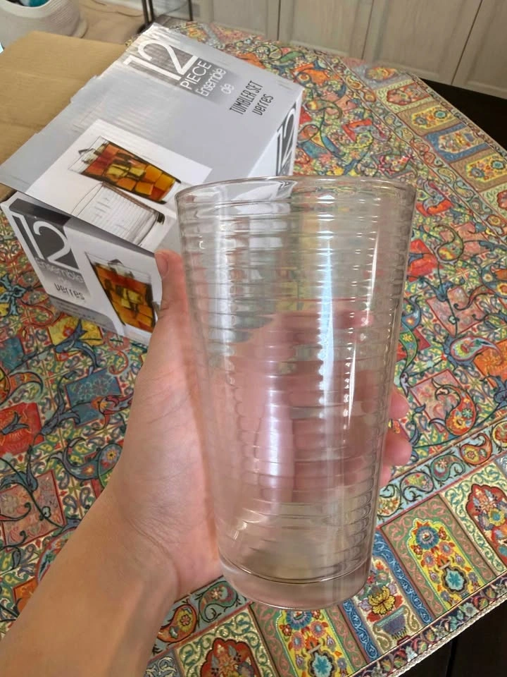 12 Piece Clear Glass Tumbler Set and 13 Piece Jar set - photo 4