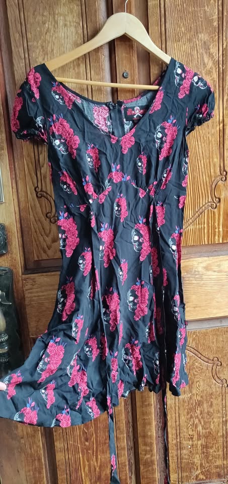 Royal Bones Skull Black Red Rose Dress - photo 2