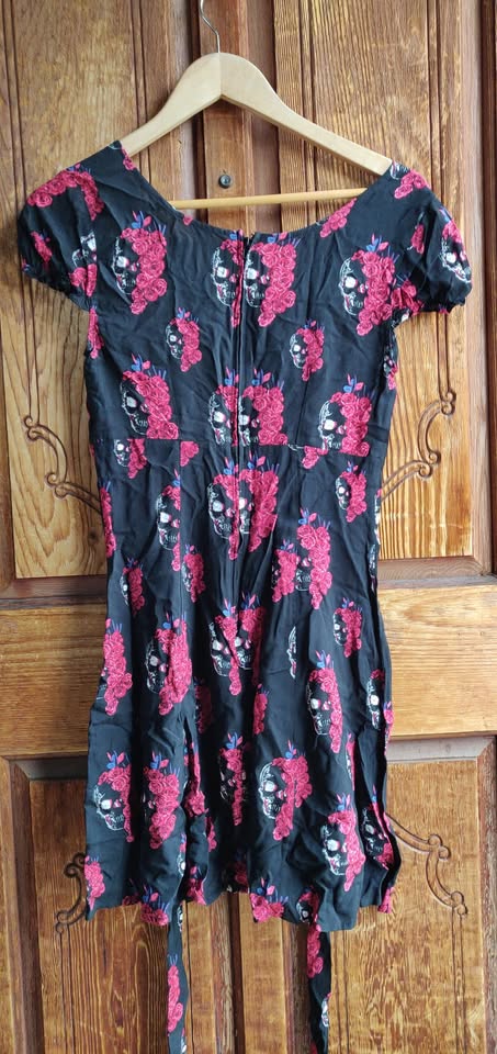 Royal Bones Skull Black Red Rose Dress - photo 3