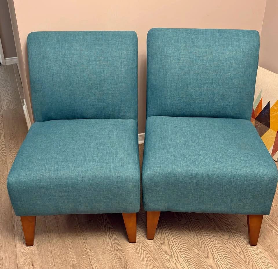 Accent Chairs - Teal - MOVING SALE