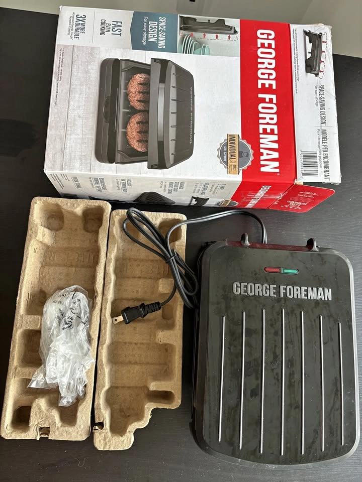 George Foreman 2-Serving Compact Indoor Grill & Panini Press