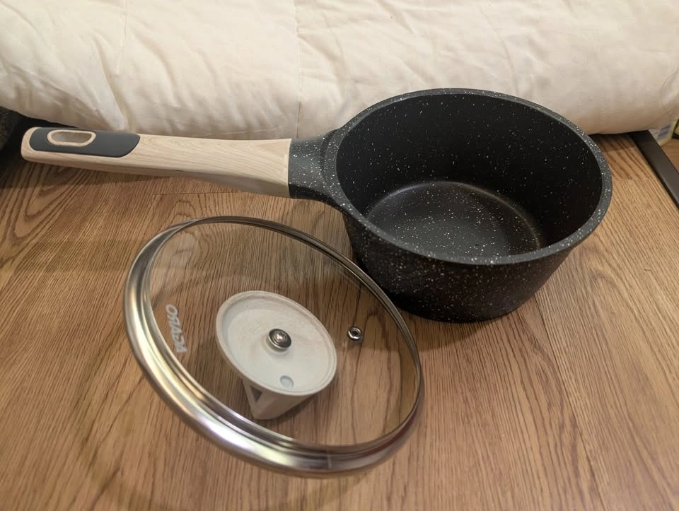 Imperial Granite Non-Stick Sauce pan with Glass Lid, 1.5L - photo 2