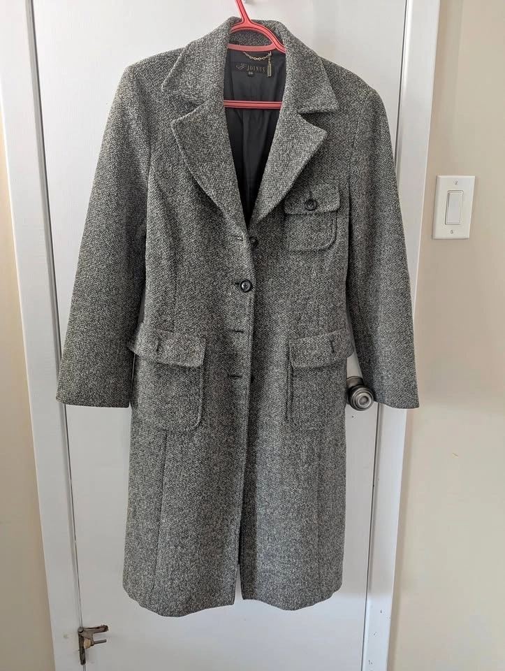 Joinus Women Long Coat, grey, medium size