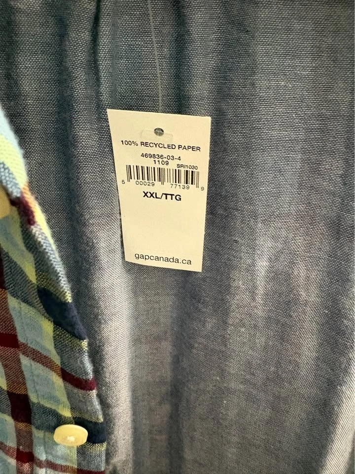 Brand New Gap Kids Plaid Button-Down Shirt - photo 2