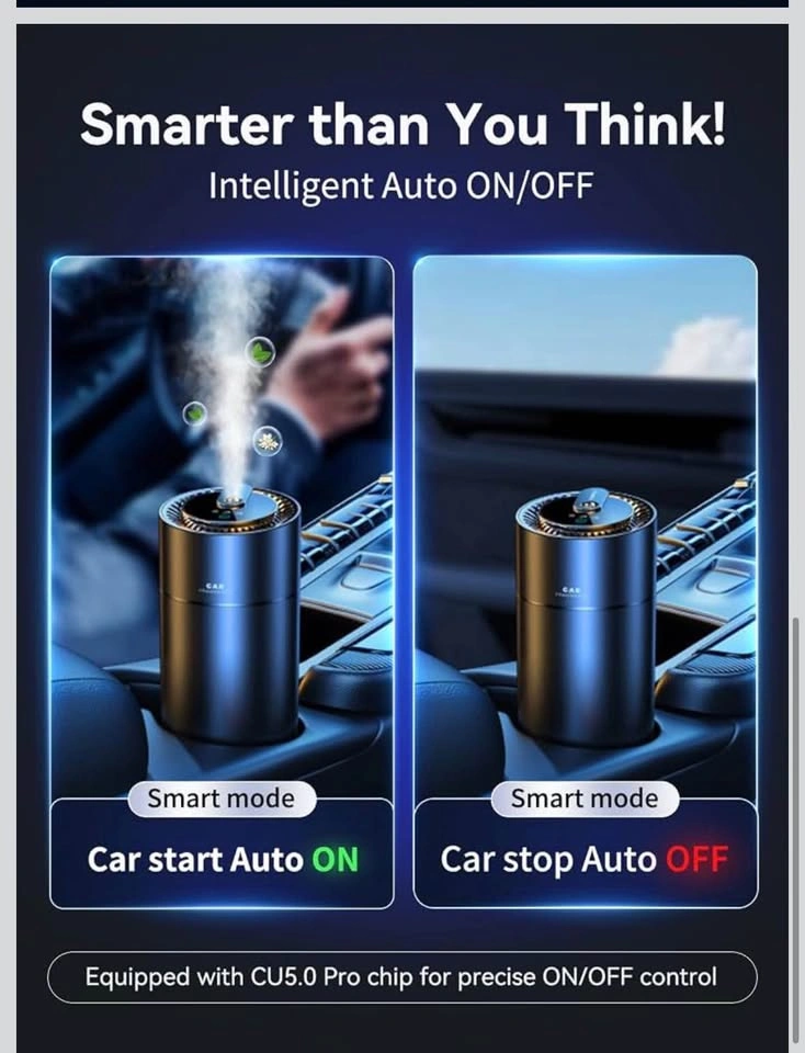 Ceeniu Smart Car Air Freshener – Ultrasonic Mist, Auto On/Off - photo 4