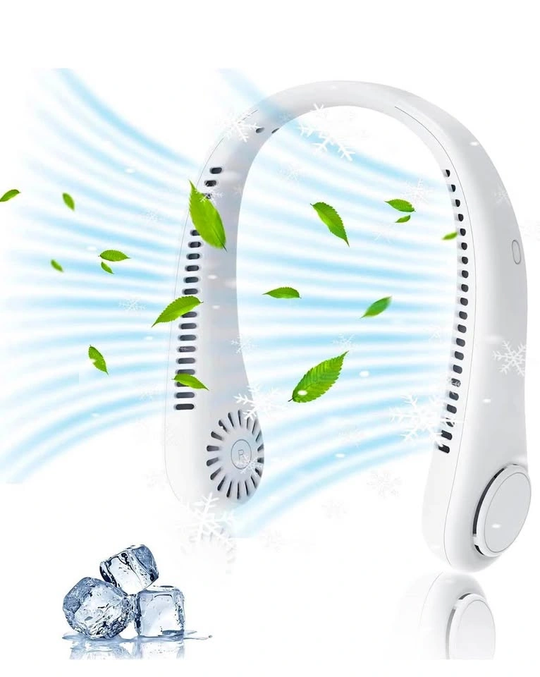 Portable Neck Fan Upgraded, USB Rechargeable Bladeless Fan