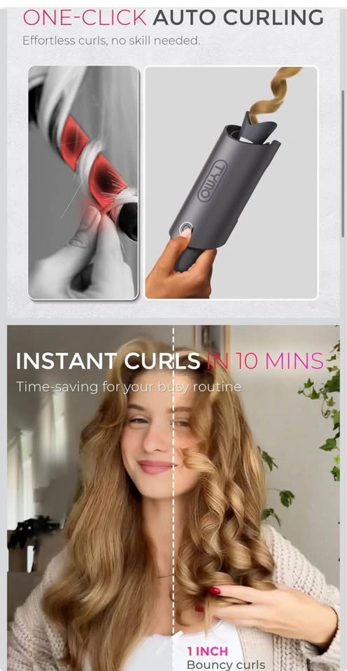 TYMO CURLPRO Automatic Curling Iron – 1" Rotating Curler - photo 2