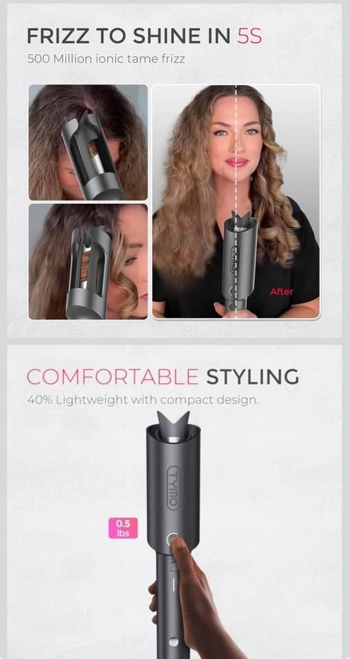 TYMO CURLPRO Automatic Curling Iron – 1" Rotating Curler - photo 5