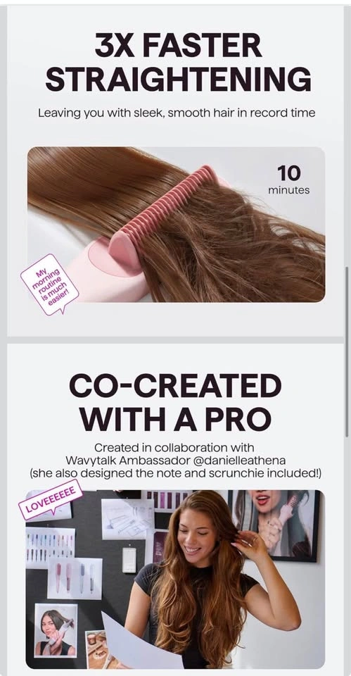 Wavytalk Steam Straightener, Steamline Pro 3 in 1 Brush - photo 3