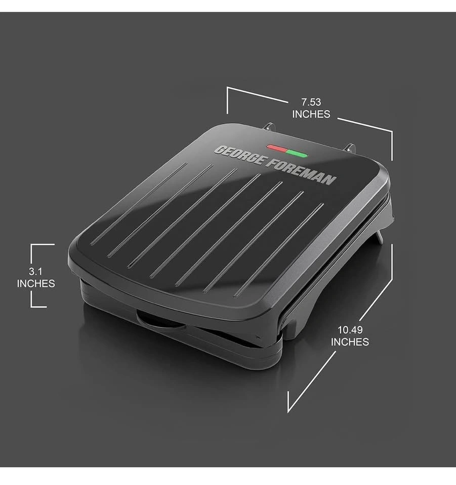 George Foreman 2-Serving Electric Indoor Grill and Panini Press - photo 3