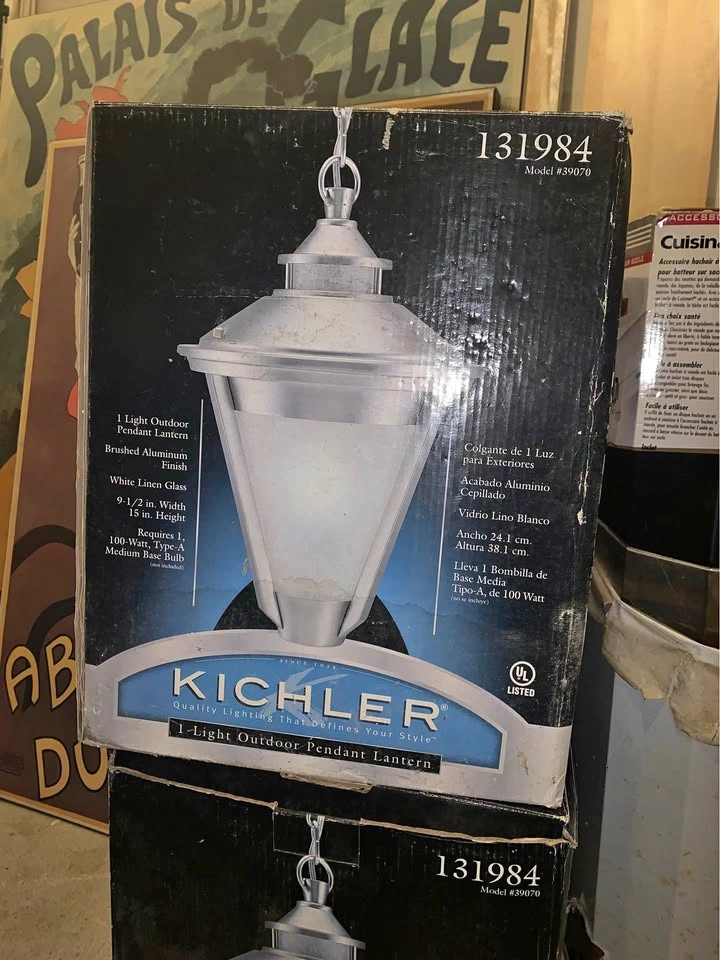2 X Kichler 1-Light Outdoor Pendant Lantern Model #39070