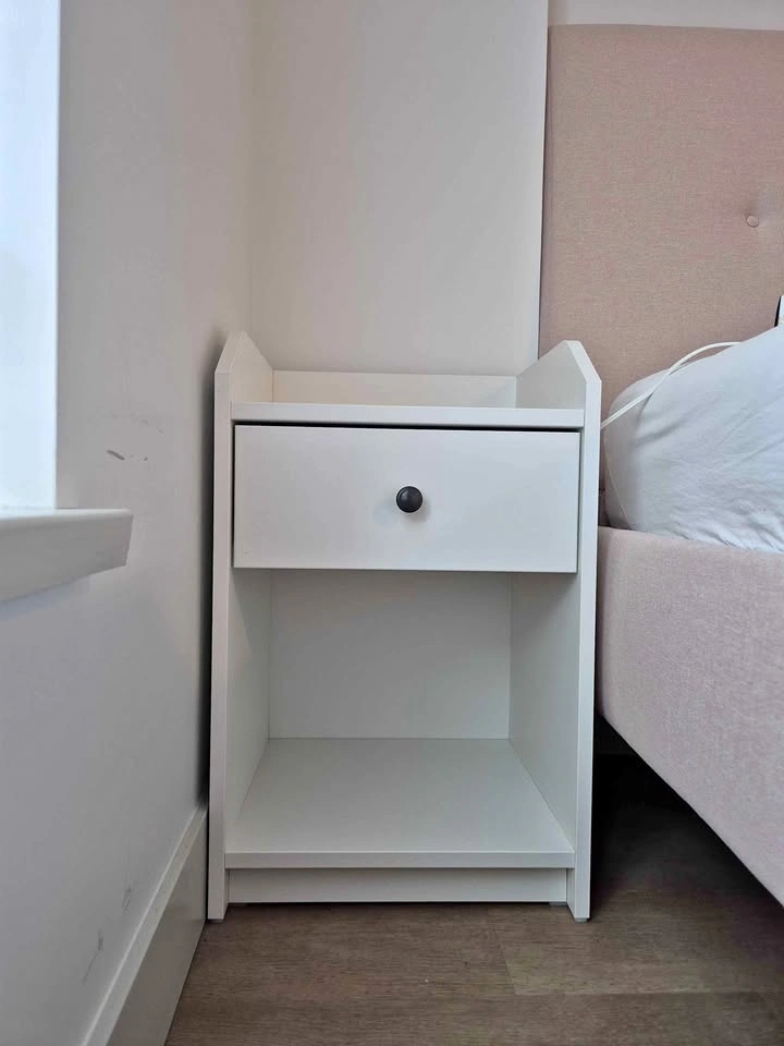 IKEA HAUGA Nightstand / Bedside Table - White