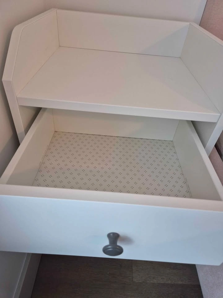 IKEA HAUGA Nightstand / Bedside Table - White - photo 3