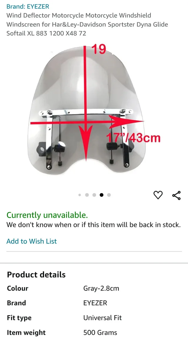 Motorcycle Windshield for sale image indicator(5)