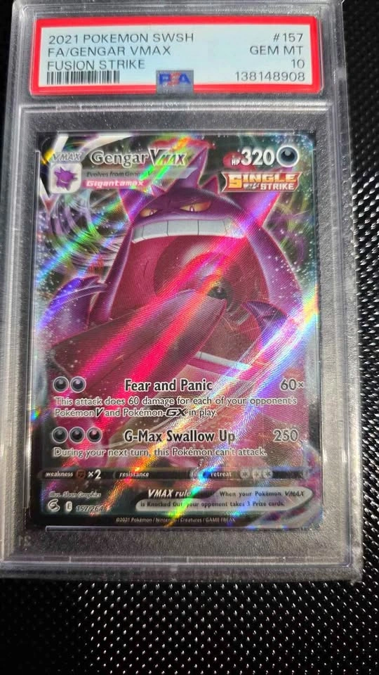 2021 Pokemon Fusion Strike Gengar VMAX #157 PSA 10 Gem Mint