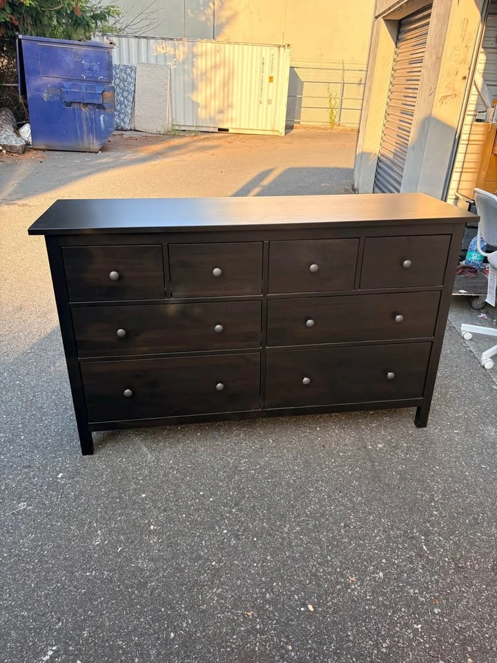 IKEA hemnes 8 drawer black- brown dresser - photo 4