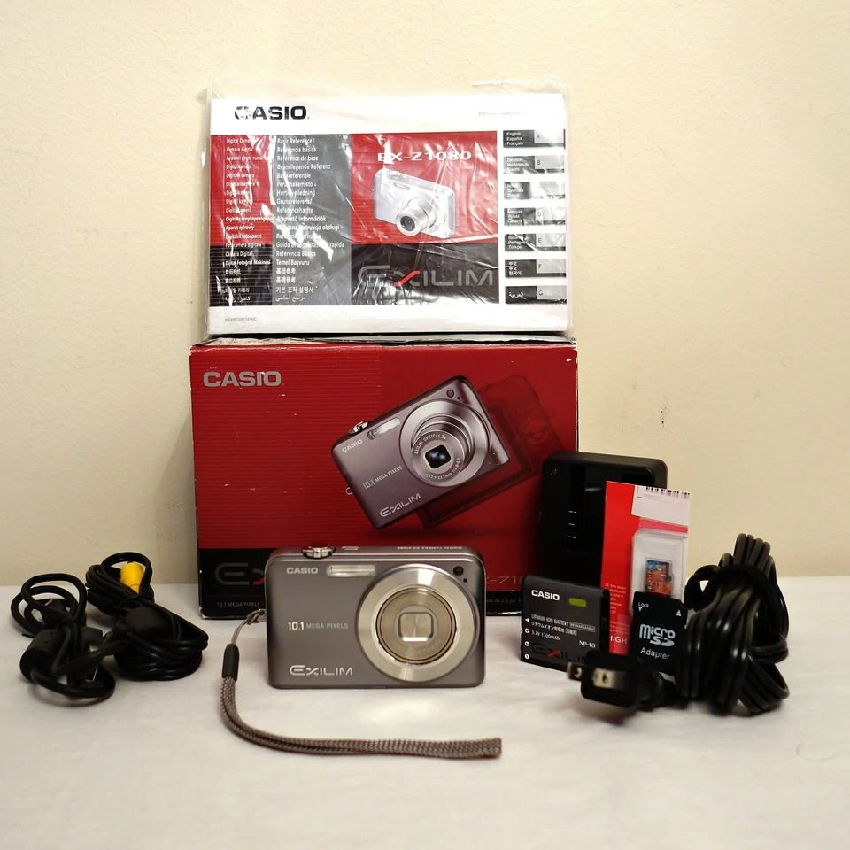 Like New Slim Casio Exilim EX-Z1080 10.1MP Digital Camera