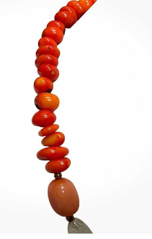 Barse Multi Stone Beaded Necklace Blue Orange Howlite Quartz - photo 3