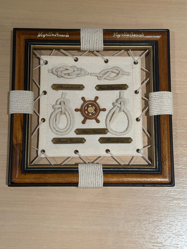 Myrtle Beach Nautical Knot Shadow Box Wall Decor