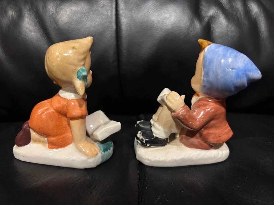 Vintage Mid-Century Japanese Hand Painted Ceramic Figurines - photo 3