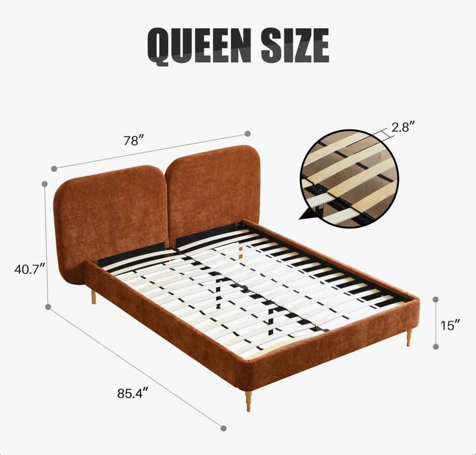 Willma Upholstered Platform Bed Frame and Headboard - photo 3
