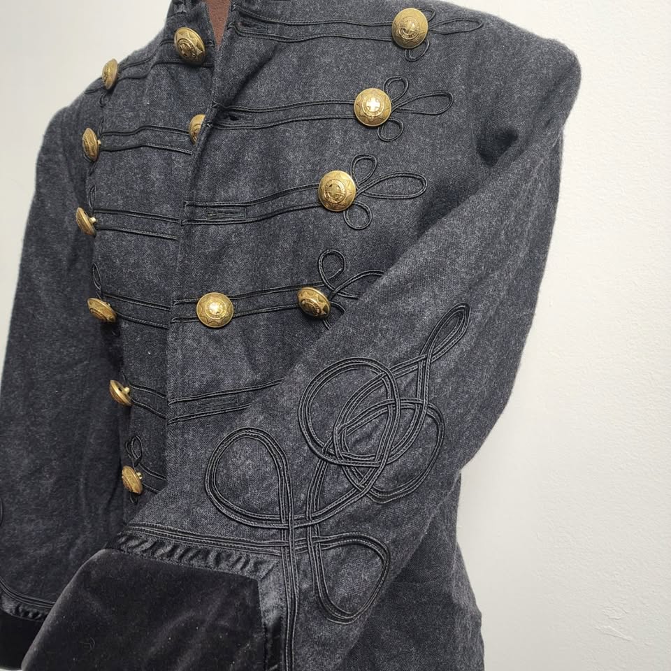 Vintage Military style velvet wool jacket - photo 4