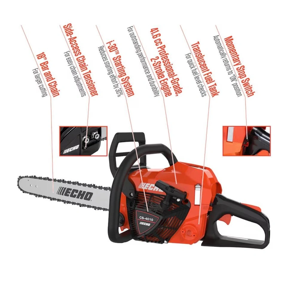 ECHO 41.6 cc Gas 2-Stroke Chainsaw 18-inch Bar CS4010 - photo 3