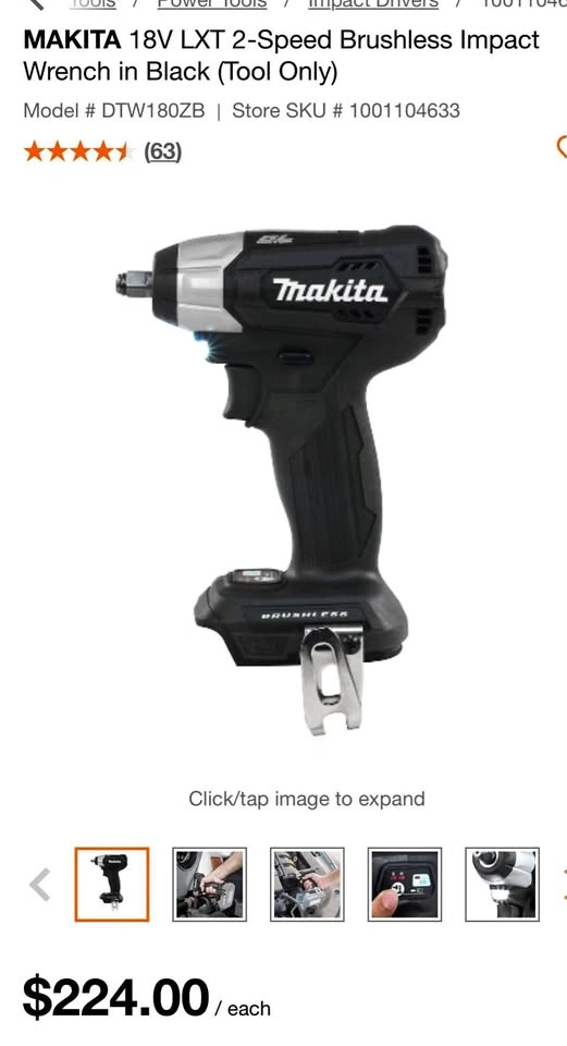 MAKITA 18V LXT 2-Speed Brushless Impact Wrench (Tool Only)