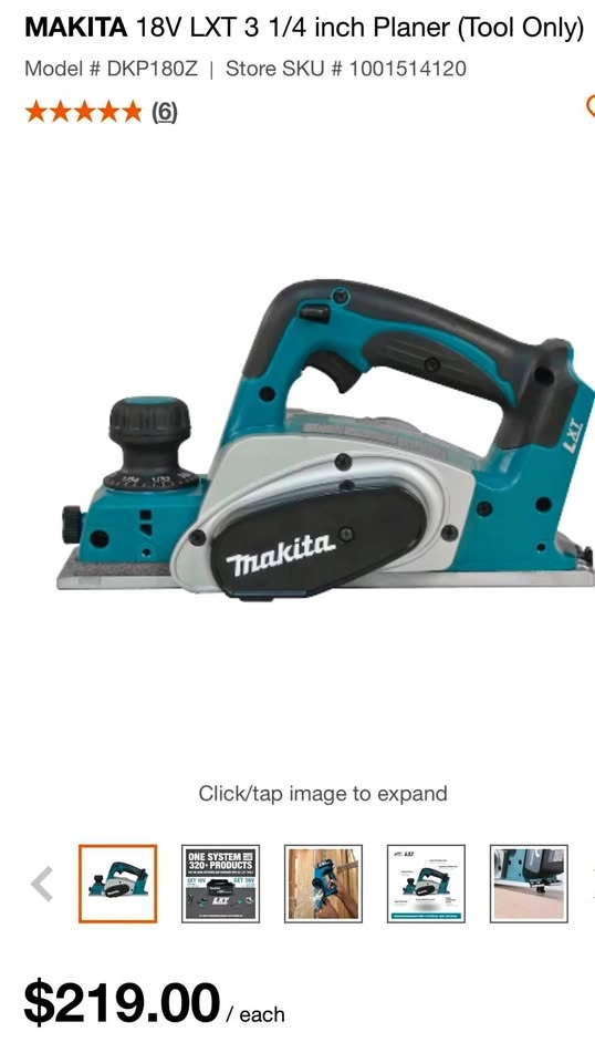 MAKITA 18V LXT 3 1/4 inch Planer (Tool Only)