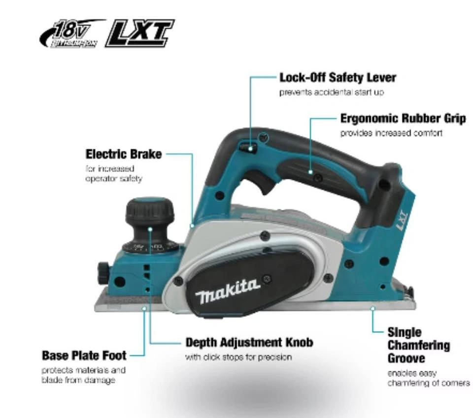 MAKITA 18V LXT 3 1/4 inch Planer (Tool Only) - photo 3