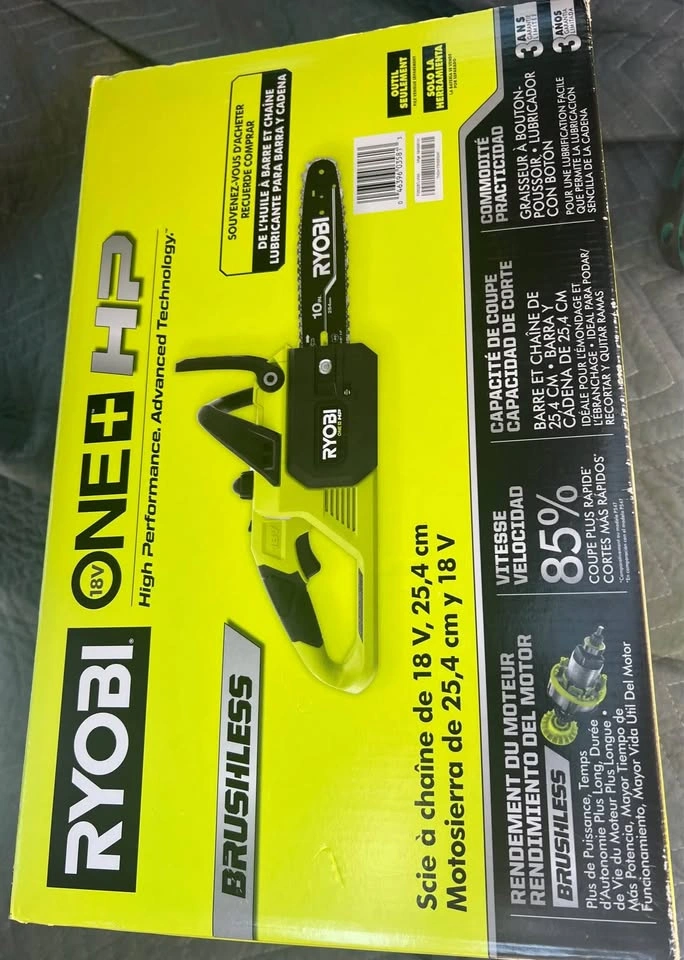 RYOBI 18V ONE+ HP Brushless 10 in. Battery Chainsaw (Tool only) - photo 2