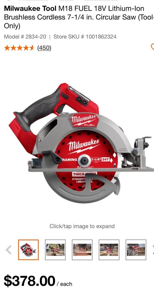Milwaukee M18 FUEL 18V Brushless 7-1/4 in. Circular Saw - photo 2