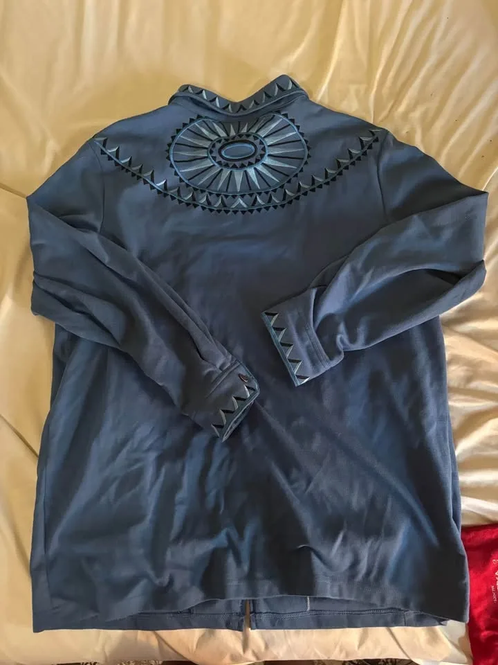 Vintage patterned zip up sweater - photo 4