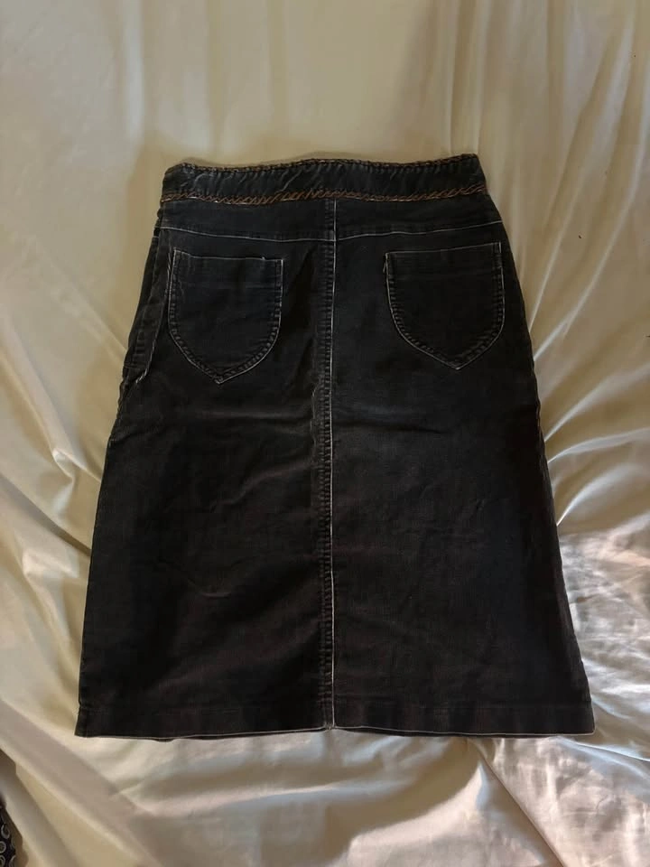 Y2K corduroy and suede skirt - photo 3