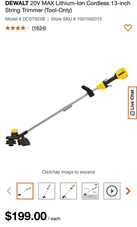 Dewalt 20V Max String Trimmer (Tool-Only)
