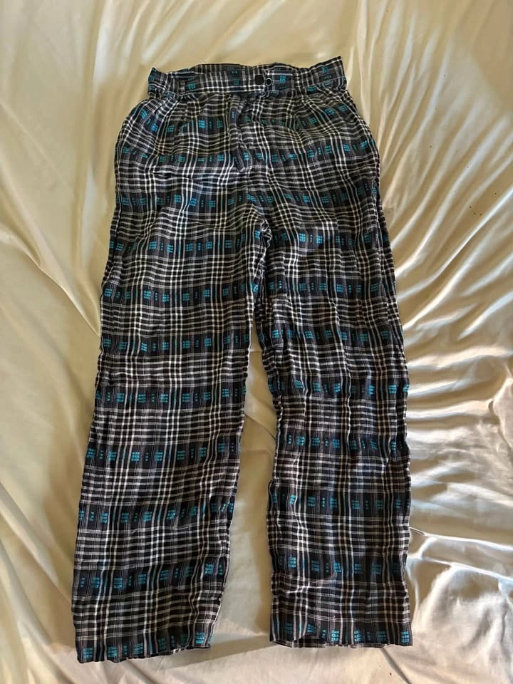 80’s linen patterned pants
