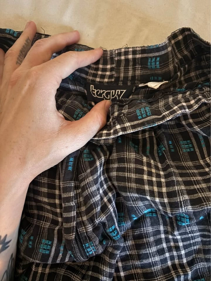 80’s linen patterned pants - photo 3