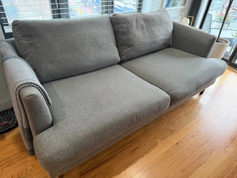 Light Grey Extra Wide Love Seat - photo 2