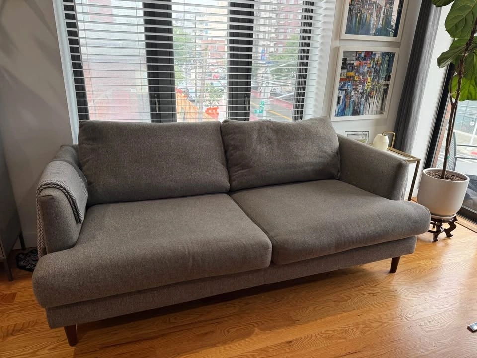 Light Grey Extra Wide Love Seat - photo 3