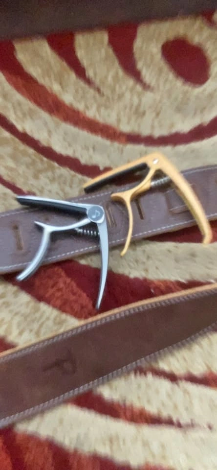 Silver and Wood Guitar Capos