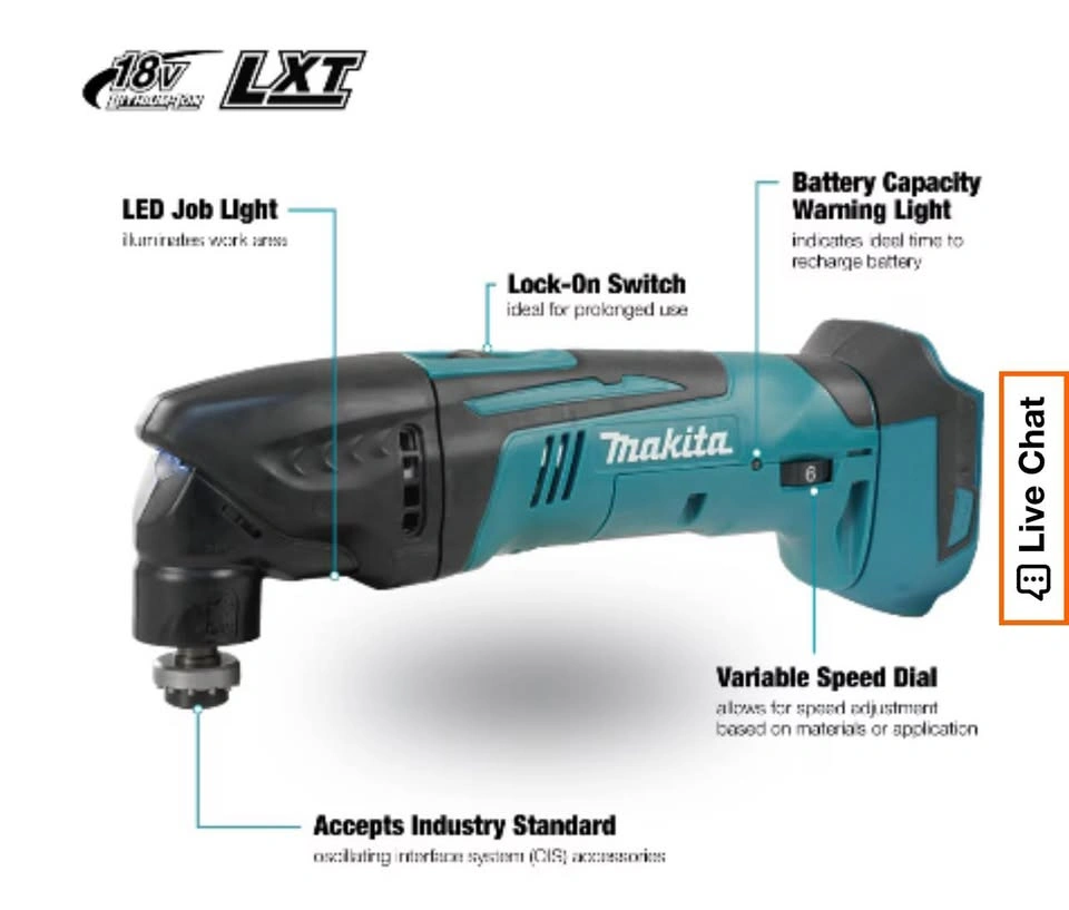 MAKITA 18V LXT Oscillating Multi-Tool with Blade and Accessory - photo 3