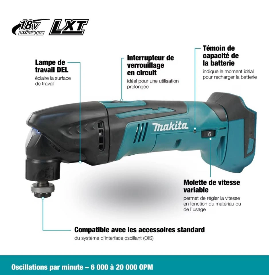 MAKITA 18V LXT Oscillating Multi-Tool with Blade and Accessory - photo 4