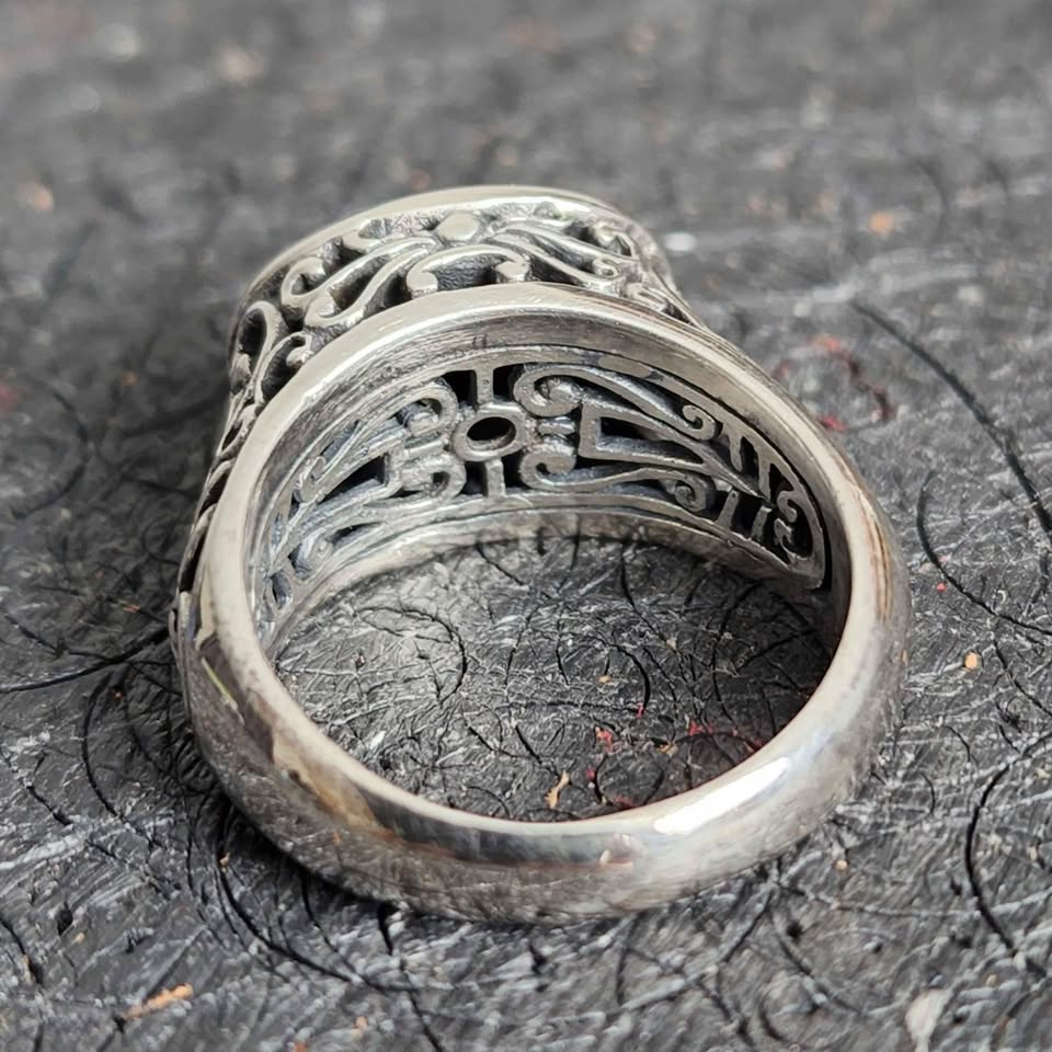 Onyx 925 sterling silver ring - size 7.5 - photo 2