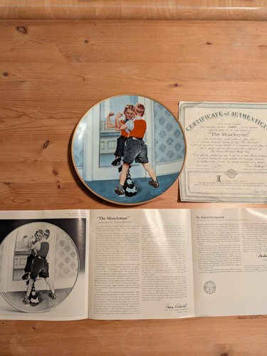 Norman Rockwell The Muscleman 1990 Knowles Collector Plate - photo 3