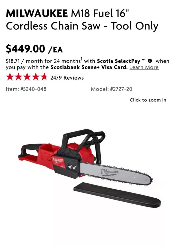 MILWAUKEE M18 Fuel 16" Chain Saw - Tool Only - photo 3